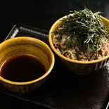 ポーク肉そば Pork Soba（なぜ蕎麦にラー油を入れるのか。 西武新宿店）