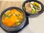 スンドゥブチゲ＆ミニサムギョプサルビビンバセット（韓国食堂たられば）