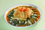 ピータンとハチノスの和え物・红油皮蛋牛肚(小尾羊 薬膳しゃぶしゃぶ 巣鴨店)