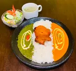 Curry rice and chicken Tika set カレーライスとチキンティッカ（ハリパリワール 今津店）
