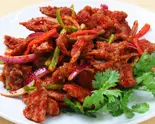 ラム肉のクミン味炒め lamb with cumin spice 孜然羊肉（清真小厨 日暮里店）