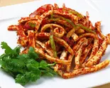牛ハツモトのクミン味炒め beef aorta with cumin spice 孜然牛心管（清真小厨 日暮里店）