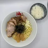 チャーシュー油そばと白飯セット（油そば一二三 福岡天神大名店）