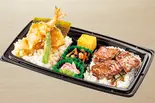 よくばりダブル丼(天丼＆ステーキ丼)（和食さと 上更通店）