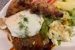 ロコモコ ミックス丼(ハンバーグ1個100g唐揚げ2個)（喫茶 たんぽぽ）