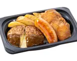 (おかず)チーズINハンバーグミックスグリル(チーズINハンバーグ＆ジャンボフランク＆チキングリル)（ステーキガスト 与野店）