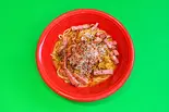 ペペロンチーノ【大盛り】ベーコン＆シラストッピング（ペペロンチーノ専門店 ぺろん 森ノ宮店）