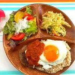 ジビエと大豆バーグのロコモコ（S.A.L.Cafe）