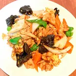 豚肉きくらげ玉子炒め定食（中国家常菜 祥龍房）