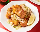 豚肉の唐揚げ(五香粉炒め)（本格餃子 包 駒沢パーククォーター店）