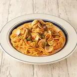 ⑥姫はまぐりのボンゴレロッソ（ゆであげ生パスタ もちの木パスタ 三鷹店）