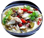 漬け野菜と白身魚の煮込み(酸菜鱼)（中華料理 玉仙楼 大塚店）
