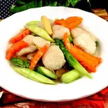 しめじとホタテxo醬炒め(XO仙贝)（祥和食府）