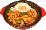 辣炒肥腸飯（肥鶏土鍋）