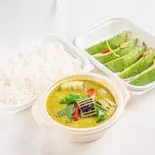 グリーンカレーとアボカドのセット Green Curry Avocado Set（絆タイ料理 門前仲町）