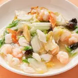 海鮮あんかけ焼きそば/海鮮炒面 Seafood in Starchy Sauce on Fried Noodles（中華料理 とらの子）