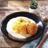 濃厚クリームソースオムライス×クリームコロッケ（ふわとろオムライス フレッシュエッグス 京急鶴見店）