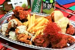 【シェアセット】辛口チキンプレート【4P×4種】（韓国ヤンニョム専門店 鶏王〈チキング〉 千葉店）