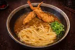 #エビ天カレー釜玉（出汁うどん彩 IRODORI）
