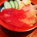 まぐろとかんぱちの半々丼(志げる寿司)