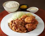 大人の旨辛 豚生姜焼き100g＆生姜マヨ鶏からあげ 5個 弁当 〜オリジナル生姜マヨネーズ付き〜（豚でもない生姜焼きっ！！ 西新5丁目）
