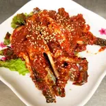 辛味付けカニ(ヤンニョムケジャン) Spicy Crab (Yangnyeom Gejang)（焼肉ソウル）