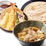 肉つけ汁うどん 天ぷら盛りセット（久兵衛屋 南与野店）