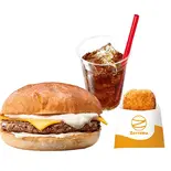 【モーニングセット】4種のチーズバーガー Four Cheeseburger Set（ゼッテリア ZETTERIA 福岡新天町店）
