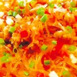 ひき肉と春雨炒め/Stir fried dish of minced pork with glass noodles(中華料理 龍門)