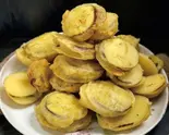 ナスの豚ミンチはさみ揚げ/炸茄盒（禧秀全）