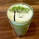 抹茶ラテ(ブルーベリー/マンゴー/ストロベリー)Matcha Latte(Blueberry/Mango/Strawberry)（SOLARIA CAFE ＆ LOUNGE|タピオカ|コーヒー|バンミー）