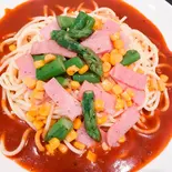 アスパラあんかけスパ（名古屋名物あんかけスパあんかけ亭）