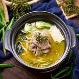 青一色椒麻生滚嫩牛肉米线 柔らかい牛肉と四川青山椒＆新鮮唐辛子の米線※辛さ:3（天府李米線 TINA'S NOODLE KITCHEN）