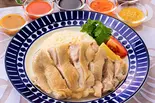 5.サラダライスでジューシーカオマンガイ(もも肉150g) ※カリフラワーライス使用（糖質制限 ヘルシーカオマンガイの店 海南鶏飯本舗 天下茶屋店）