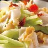 サザエセロリのさっぱり炒め/西芹炒螺片（江記 香港料理 打邊炉）
