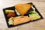 鮭ハラスアジフライ弁当（磯丸水産 千葉中央駅前店）