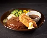 アンガスビーフ100%ステーキハンバーグ デミグラスソース＆かにクリーミーコロッケ（ジョナサン 板橋大山店）
