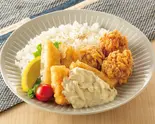唐揚げ(3個)＆白身魚フライ弁当（二段仕込み唐揚げ『鶏の福』 天神西通り店）