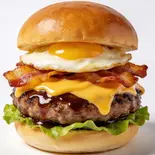 ベーコンチーズエッグバーガー（鉄板バーガー P-Lab）