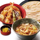 【満腹久セット】旨辛肉つけ汁・海老天丼（久兵衛屋 南与野店）