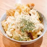 鶏天・豚天合い盛り丼【タルタルソース】 ご飯大盛り無料！（大分 とり天 豚天 天洋軒）