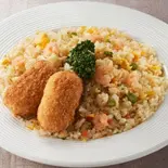 ピラフ＆クリームコロッケ（洋食屋 やまの）