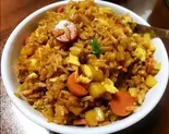 ソーセージチャーハン（張闖麻辣湯）