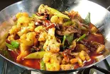 カリフラワーの幹鍋(干锅花菜)（逸品火鍋 四季海岸）