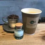 珈琲屋さんのカフェ・オ・レ ホット Rサイズ 300ml（築地 Mejicafe）