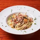 ベーコンとキノコのペペロンチーノ(イタリアンレストラン猪飼野)