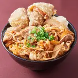 旨辛豚キムチ丼 300(唐揚2)（ガチでうまい「ガチ丼屋」 大橋店）
