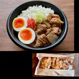 特盛もつ煮込み丼からあげセット(COLOR VILLAGE)