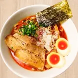 鶏辛味噌ラーメン味玉付き Chicken & Spicy Miso Ramen with Marinated Egg(麺匠 鶏吟本店)