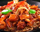 干锅鸡 (鶏肉の四川風鍋)（川味人家·中華料理）